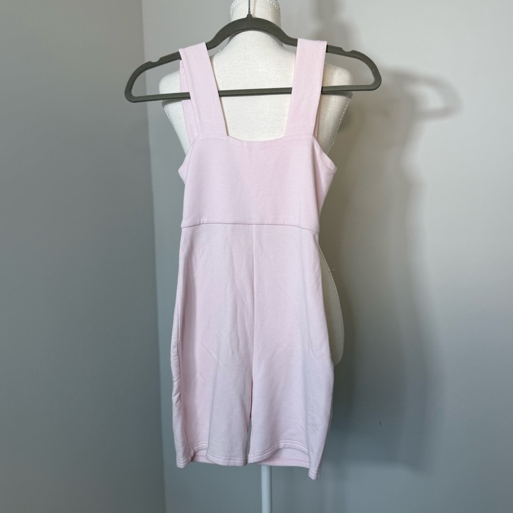 Selkie Ballet Pink Modal Knit Romper Soft Stretch Side Zip XS
